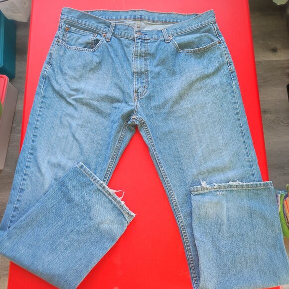 Levi's 559 regular washed blue jeans men's size 38x32 - Picture 1 of 9